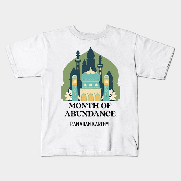 Month of Abundance Kids T-Shirt by Creative Meows